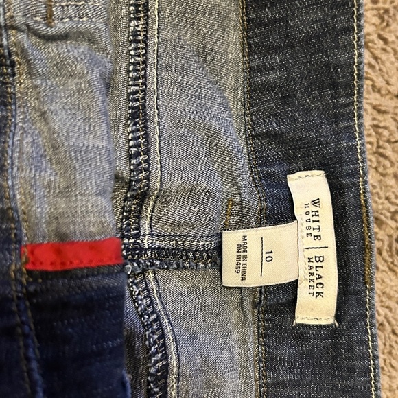 White House Black Market Indigo Denim Mini Skirt - Picture 2 of 4